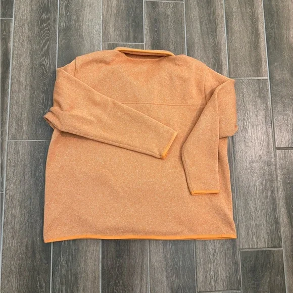 Like New Eddie Bauer Women's Orange Fleece Pullover - Picture 7 of 7